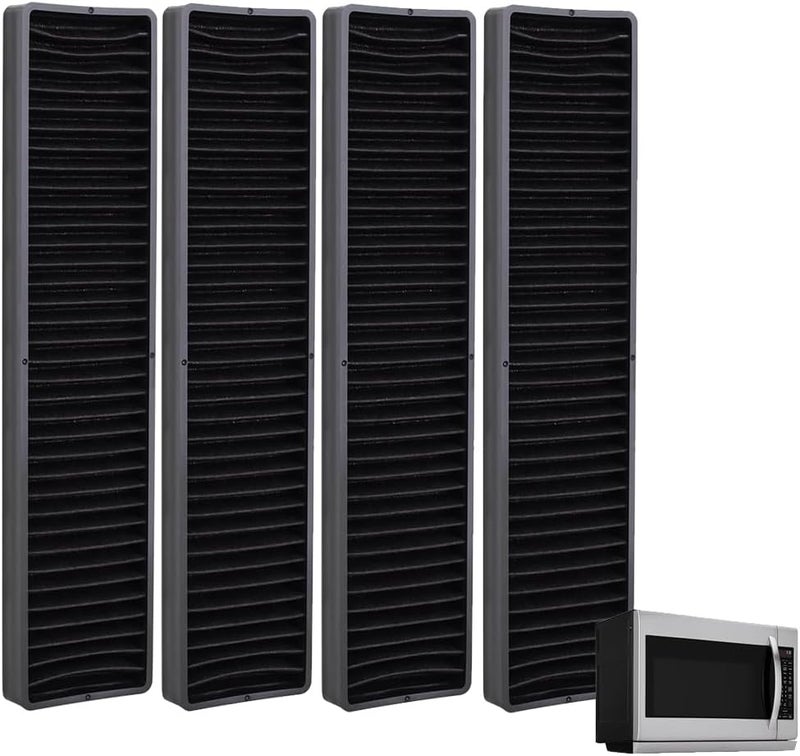 GreeSuit 5230W1A003A Replacement Microwave Charcoal Air Filter Compatible with LG Kenmore GE Microwave, LMHM2237BD LMV1650ST LMV2031SB LMV2031ST PVM9005SJ8SS JVM7195SK6SS, 4 Pack Versatile application - Image 1