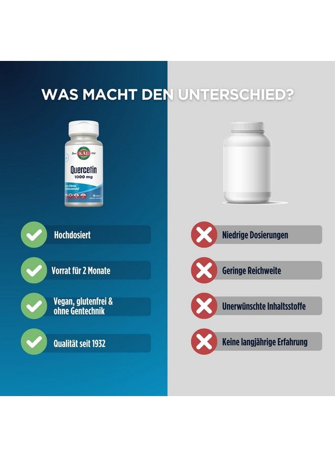 KAL Quercetin 1000mg Immune Support Supplement, Bioflavonoids for Immune Defense and Overall Health Support, Vegan, Gluten Free, Non-GMO, 60-Day Guarantee, 60 Servings, 60 Tablets - Image 4