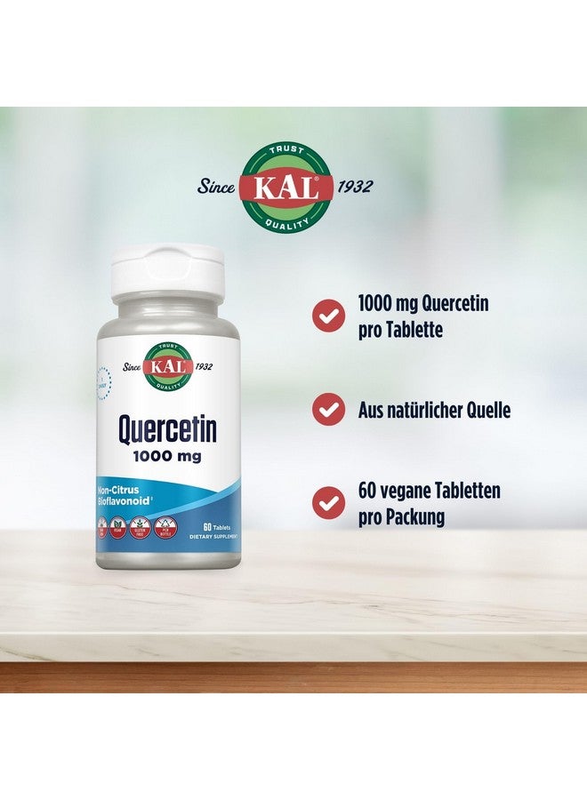 KAL Quercetin 1000mg Immune Support Supplement, Bioflavonoids for Immune Defense and Overall Health Support, Vegan, Gluten Free, Non-GMO, 60-Day Guarantee, 60 Servings, 60 Tablets - Image 3