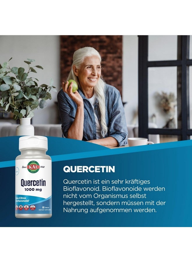 KAL Quercetin 1000mg Immune Support Supplement, Bioflavonoids for Immune Defense and Overall Health Support, Vegan, Gluten Free, Non-GMO, 60-Day Guarantee, 60 Servings, 60 Tablets - Image 2