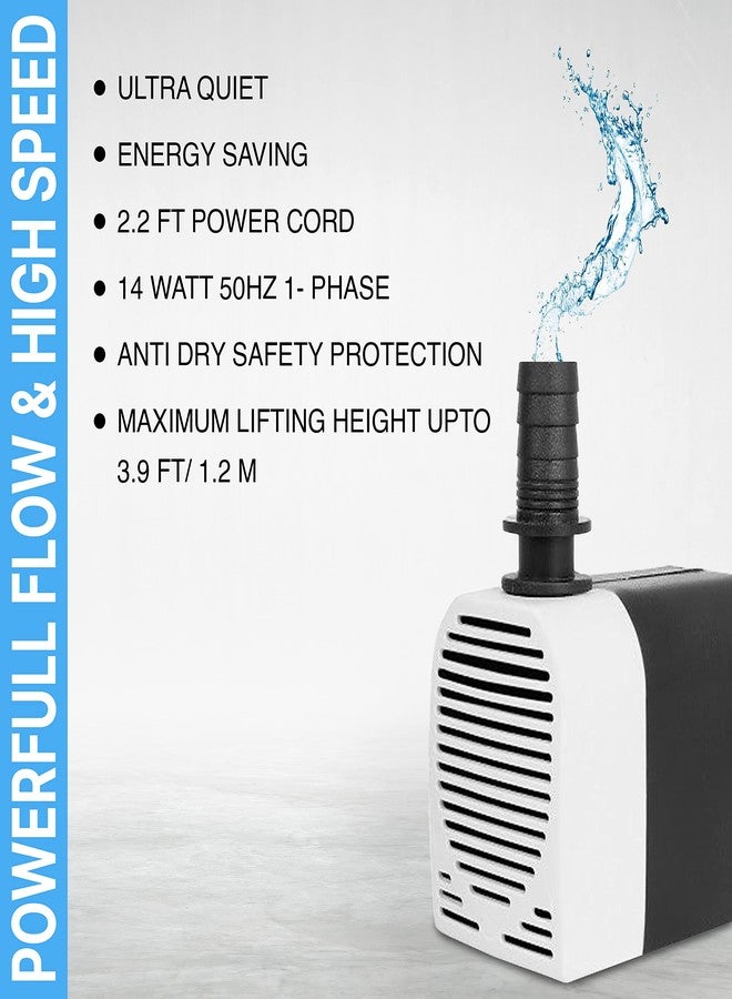 TECH-X 14-Watt Water Lifting Submersible Pump for Aquarium, Fountains, Desert Air Coolers, pond pump submersible-MULTICOLOR - Image 3