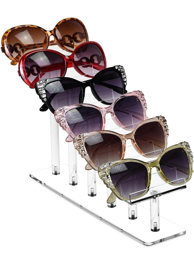 Mooca Mooca 6 Tier Acrylic Eyeglasses Frame Stand Sunglasses Rack Holder Acrylic Glass Display 8H  - Image 2