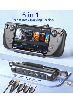 Y&D 6-in-1 Docking Station for Steam Deck, HDMI 2.0 4K@60Hz, Gigabit Ethernet, 3 USB-A 3.0, USB-C PD Port Full Speed Charging - Compatible with Valve Stream Deck Accessories  - Image 5