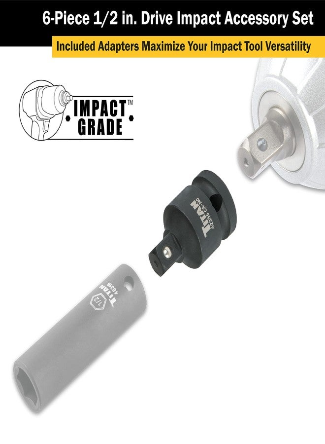 Titan 42100 6-Piece 1/2-Inch Drive Impact Socket Accessory Set - Image 5