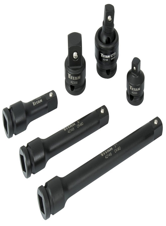 Titan 42100 6-Piece 1/2-Inch Drive Impact Socket Accessory Set - Image 1