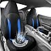 CAR PASS Bucket Car Seat Cover Breathable 3D Air Mesh100 Sporty Fabric Front Seats Airbag Compatible Universal Fit Auto SUV Truck Sedan Vans Women High Back Two Front 2 Piece Black Blue - Image 3