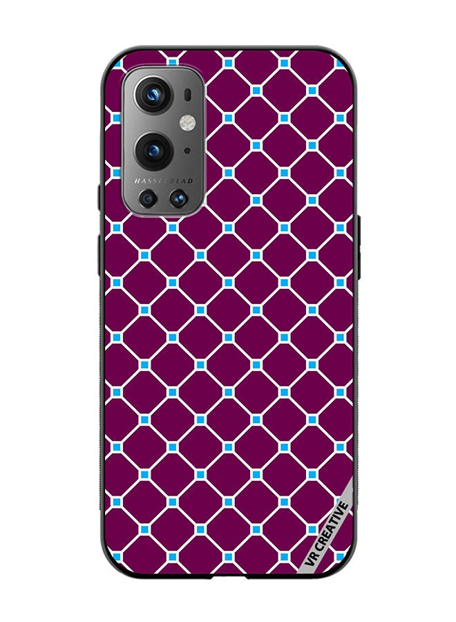 VR CREATIVE Protective Case Cover For OnePlus 9 Pro Abstract Crossed Lines Seamless Patternn Design Multicolour - Image 1