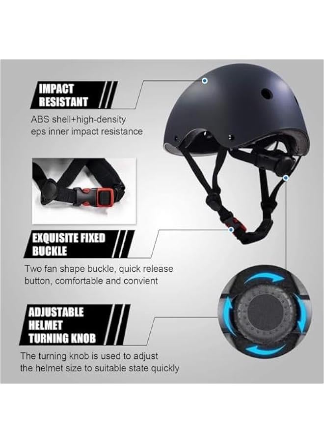 RYNX Kids Helmet And Pad Set，7 In 1 Kids Bike Helmet Set，Adjustable Kids Helmet Elbow Pads Wrist Guards，Protective Gear Set For Scooter Skateboard Roller Skating Cycling - Image 2