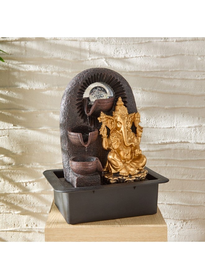 Home Box نافورة بيلين مع كرة متدحرجة وضوء LED 30 × 22 سم - Image 1