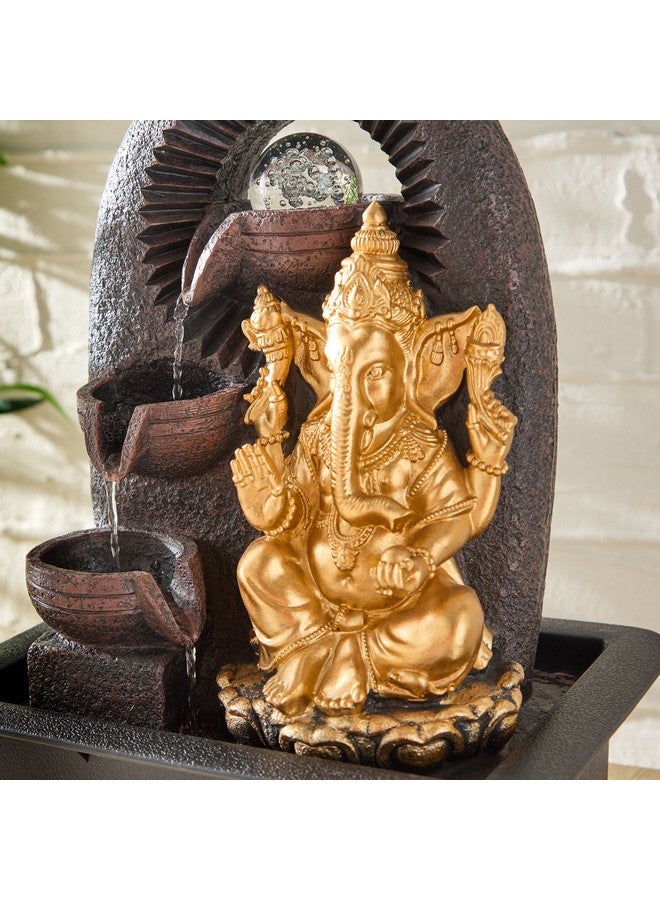 Home Box نافورة بيلين مع كرة متدحرجة وضوء LED 30 × 22 سم - Image 3