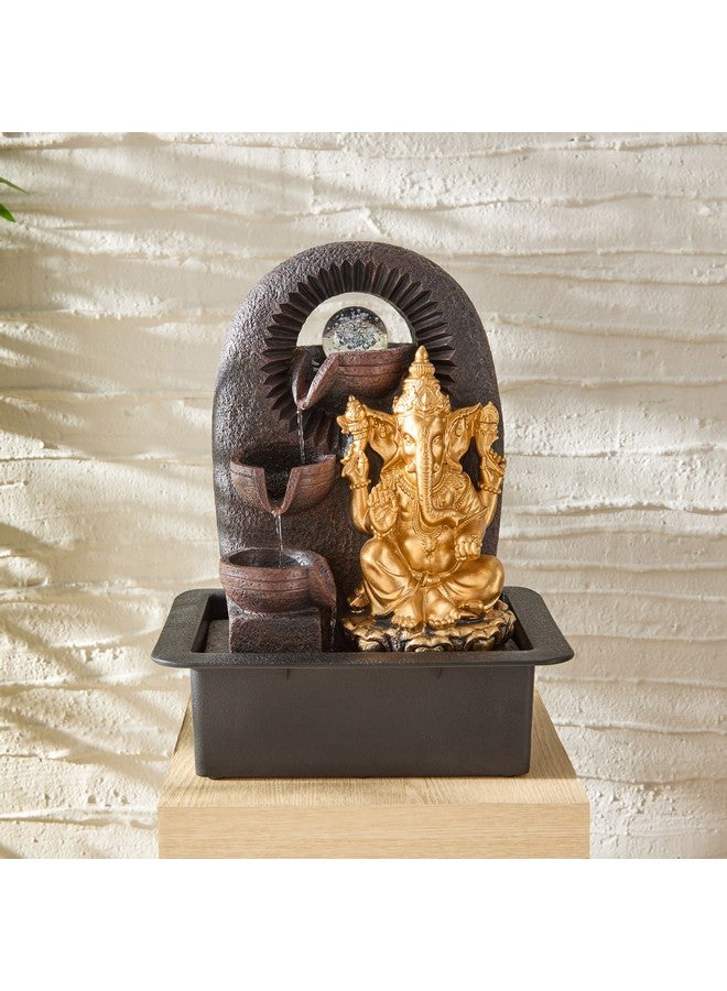 Home Box نافورة بيلين مع كرة متدحرجة وضوء LED 30 × 22 سم - Image 2