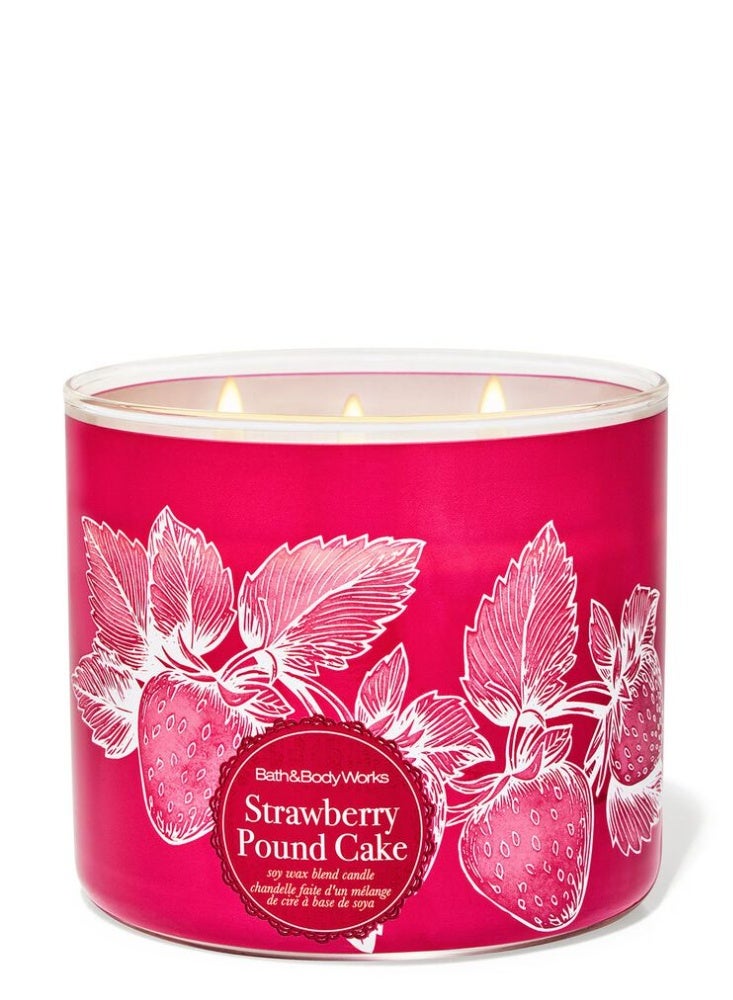 Strawberry Pound Cake 3-Wick Candle 411g