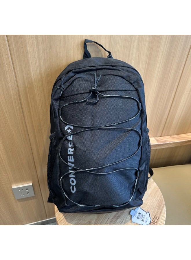 CONVERSE Minimalist All - Black Backpack, Classic Strap Design, A Perfect Companion for Daily Streetwear and School Days - Image 1