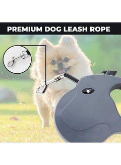 Kuber Industries Retractable Dog Leash|One Button Break With Safety Lock|Automatic & Non-Slip Handle|Windog-1092|Soft Padded Handle For Comfortable Grip|Pet Training & Walking Accessory|Grey  - Image 4