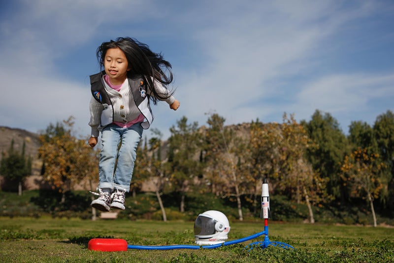 Stomp Rocket Space Collection Rocket Launcher for Kids, 3 NASA Rockets - Backyard & Outdoor Fun Toy Gift for Boys & Girls - STEM Soft Foam Blaster Set Soars Up to 100 Feet - Ages 5 & Up - Image 2