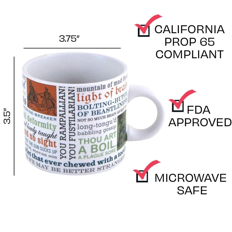 The Unemployed Philosophers Guild Shakespearean Insults Coffee Mug - Shakespeare's Wittiest and Meanest Insults - Comes in a Fun Gift Box, 14 oz. - Image 3