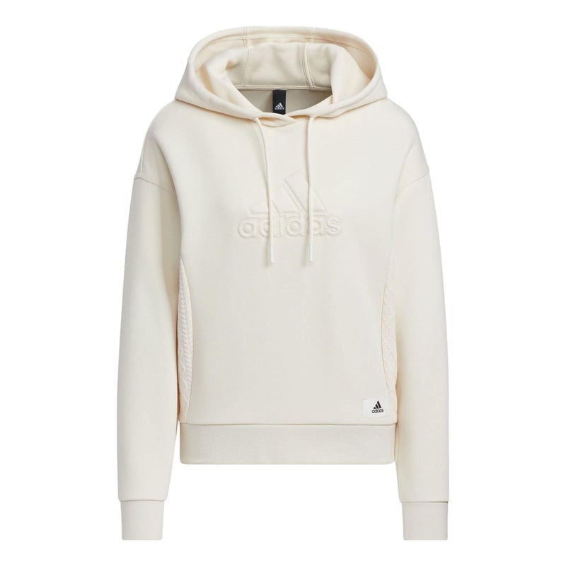 Adidas (WMNS) adidas Lounge Hooded Sweatshirt 'Off White' - Image 1