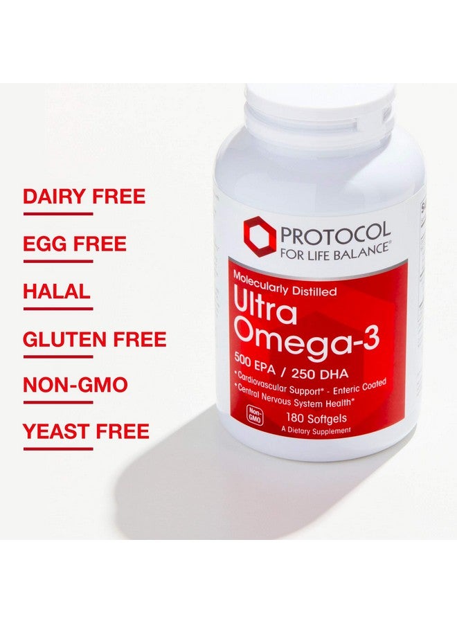Protocol For Life Balance Ultra Omega3 500 Epa  250 Dha 180 Softgels - Image 5