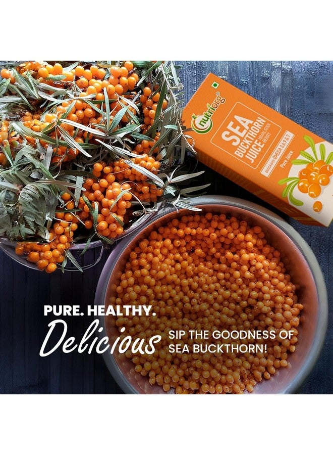nutriorg Nutriorg SeaBuckthorn Juice 500 ml With 50 gm organic honey | Himalayan Berry | Rich in Omega 3, 6, 7, 9 & Vitamin C | Immunity Booster & Antioxidant | No Added Sugar (Free Honey) - Image 3