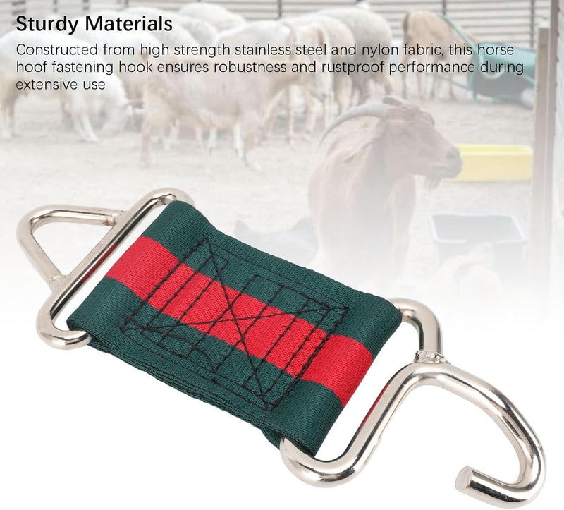 Polished safe edge Stainless Steel Horse Hoof Fixation Hook, Cow Hoof Trimmer Hook Nylon Fabric Fastening Hook for Cattle Hoof Trimming Global flexible sizing options Lightweight Shoppers pick Trendy natural tone options Repeated assemble detach compatible Global simple assemble options Pre-sale confirmed stock Upgraded general material Exquisite workmanship Loved by thousands of buyers Priority based order prep Repeated use trusted quality Elegant design Limited edition General compatible practical design Rare find Designed per consumer needs Classic design alternatives Premium for daily use Various fittings Local supply chain stock Small apartment fit Fast delivery across KSA High strength upgraded material - Image 2