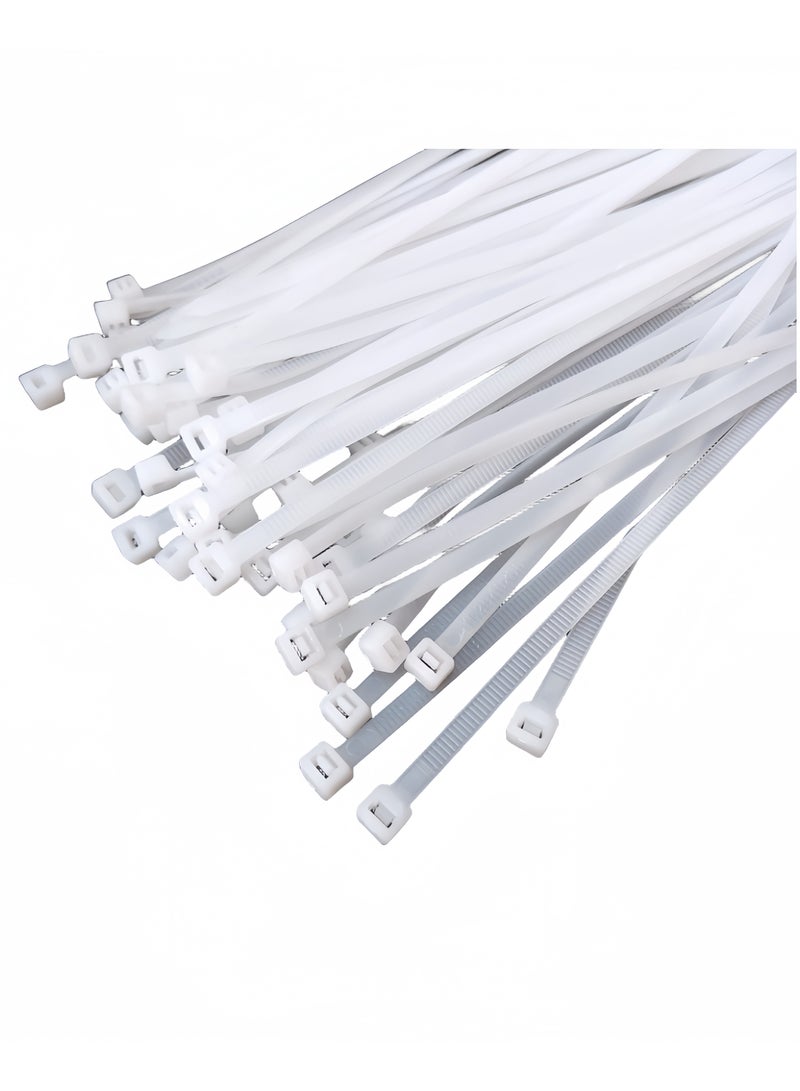 Loquat 100-Pieces Nylon Cable Tie White - Image 1