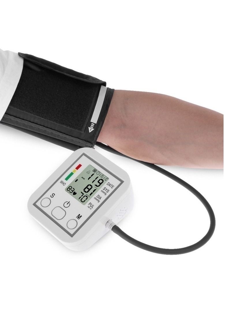 ELTRAZONE Portable Digital Pressure Monitor – Upper Arm Sphygmomanometer with Large Display, USB Cable, and Adjustable Arm Cuff – Accurate Household Tonometer for Adults, Automatic BP Meter for Home Use - Image 3