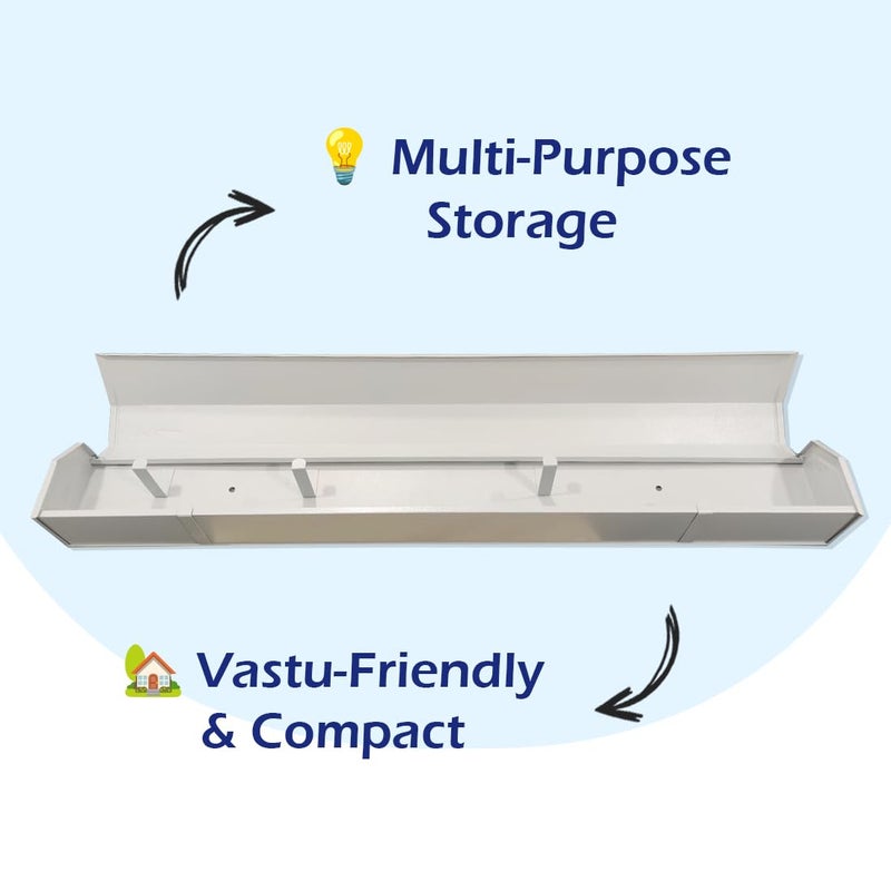 Ohla Vastu Concept Based WallMount Broom Umbrella Stand Durable SpaceSaving Organizer in Elegant Grey for Home Office - Image 4