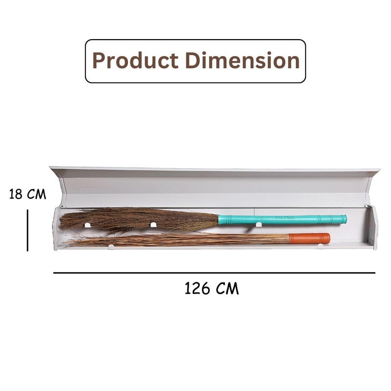 Ohla Vastu Concept Based WallMount Broom Umbrella Stand Durable SpaceSaving Organizer in Elegant Grey for Home Office - Image 3