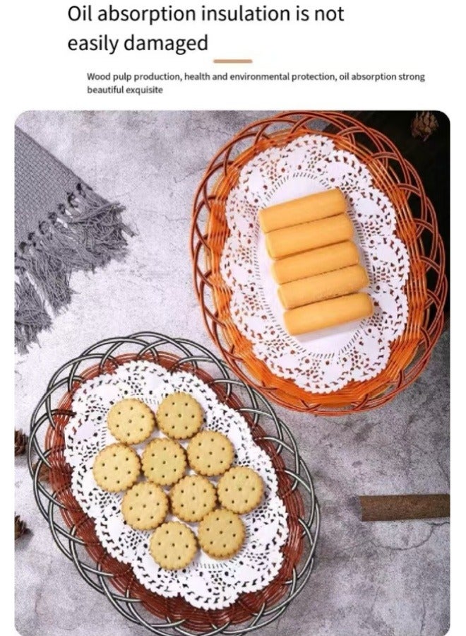 200Pcs Disposable Oval Oil Absorbent Paper Home Kitchen Food Paper Mats Baking Paper Mats 7.5*10.5Inch - Image 5