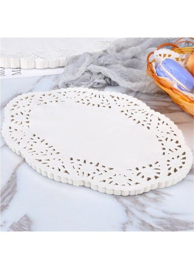 200Pcs Disposable Oval Oil Absorbent Paper Home Kitchen Food Paper Mats Baking Paper Mats 7.5*10.5Inch - Image 1