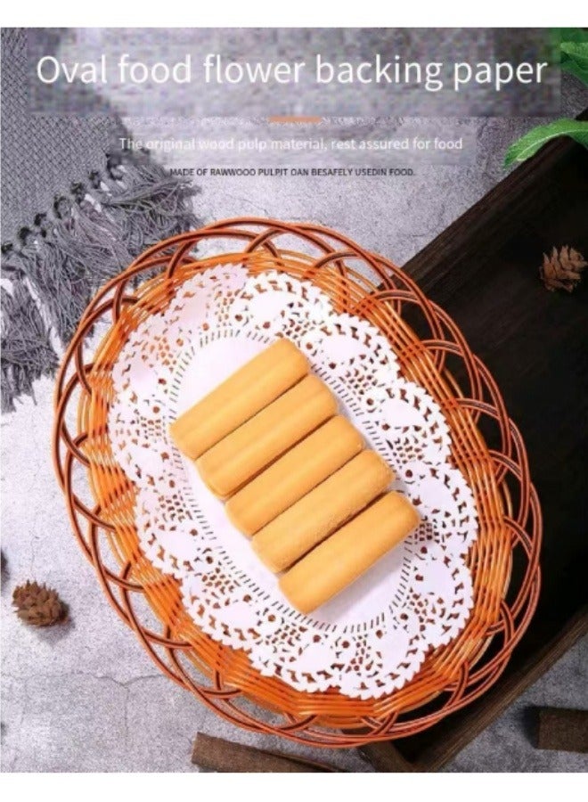 200Pcs Disposable Oval Oil Absorbent Paper Home Kitchen Food Paper Mats Baking Paper Mats 7.5*10.5Inch - Image 4