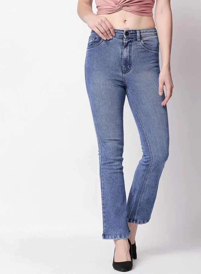 High Star Mid Rise Bootcut Clean Look Stretchable Jeans
