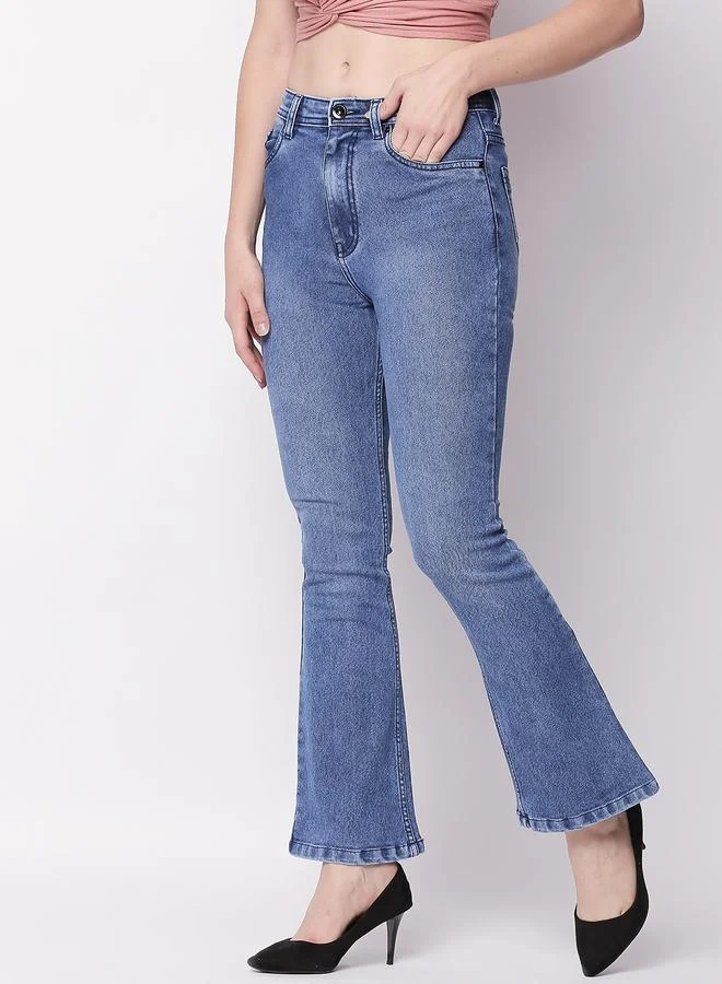 High Star Mid Rise Bootcut Clean Look Stretchable Jeans