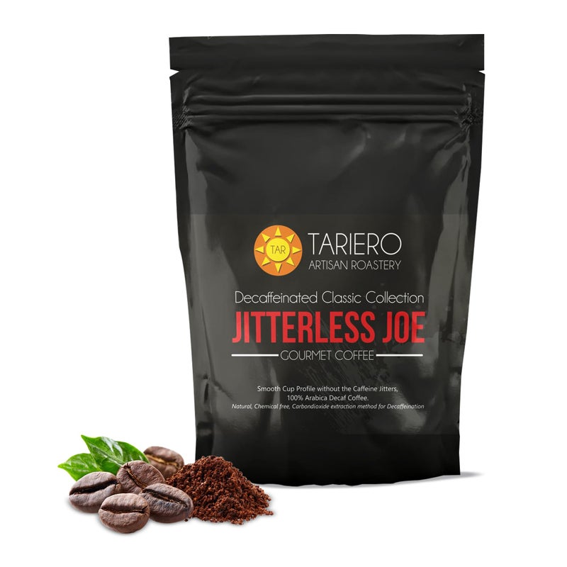 Tariero Lo-Caffeine JITTERLESS JOE Coffee | 65% DECAFFEINATED | Medium Roast | Coarse Grind (100 Gram) - Image 1