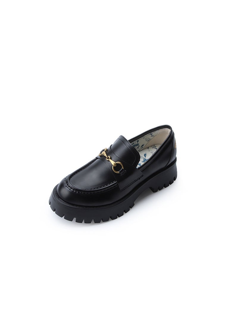 Generic - Bee Embellished Mary Jane Platform Loafers Women Black - Image 1