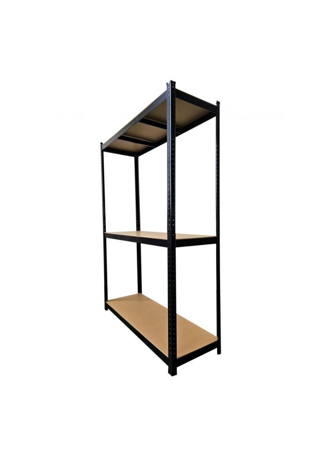 DANUBE HOME Milano 3 Layer Steel Shelf With Mdf Board Storage Shelves Easy Assembly Shelf Storage Shelves for Living Room Bedroom Kitchen Garage (120X45X180) 250Kgx3