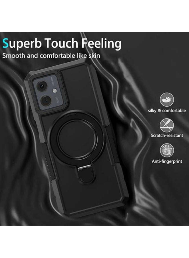 general Back Case Cover Compatible with Motorola Moto G14 Sleek Simple Slim Case with Metal Ring Bracket Shockproof Hard PC Heavy Duty Case 【Military Drop Protection】 - Image 2