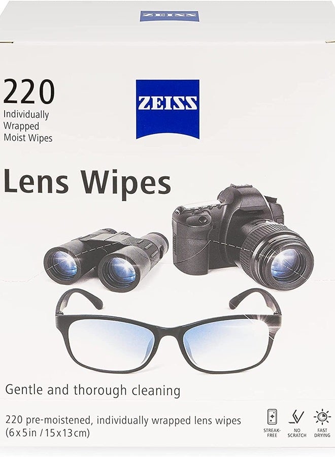 Zeiss Lens Wipes, White, 220 Count… - Image 1