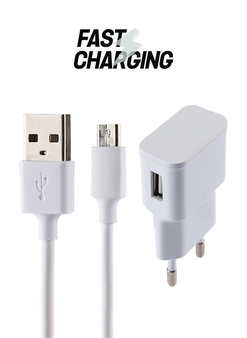 شاحن جداري USB مع كابل Micro USB - Image 1