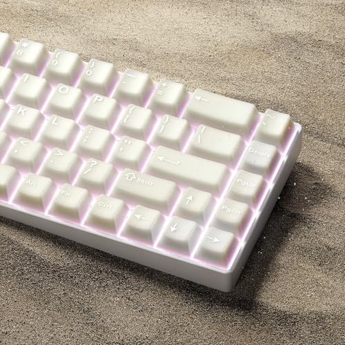 GMKWTL XVX White Jade Keycaps, Double Shot PBT Keycap Set with Cherry Profile, 121-Keys Translucent Keyboard Keycaps Compatibility with ANSI Layout MX Switches Mechanical Keyboard - Image 2