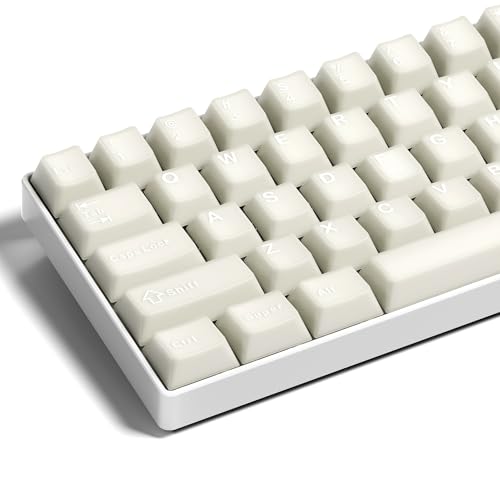 GMKWTL XVX White Jade Keycaps, Double Shot PBT Keycap Set with Cherry Profile, 121-Keys Translucent Keyboard Keycaps Compatibility with ANSI Layout MX Switches Mechanical Keyboard - Image 1