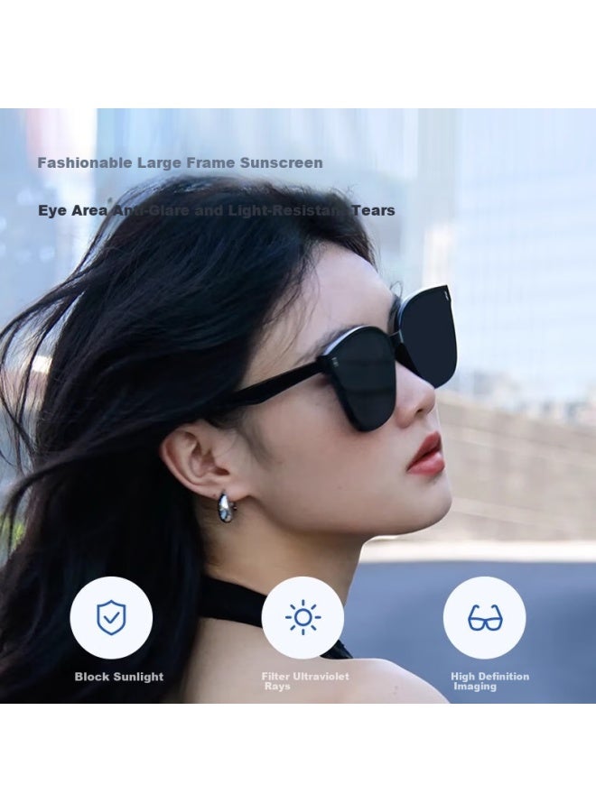 Fenchi Gm Sungl For Women, Summer Style, High-end Men's Sungl, Black Frame With Gray Lenses, - Image 2