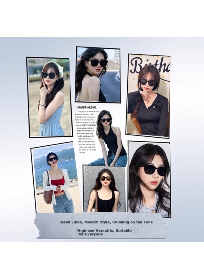 Fenchi Gm Sungl For Women, Summer Style, High-end Men's Sungl, Black Frame With Gray Lenses, - Image 3