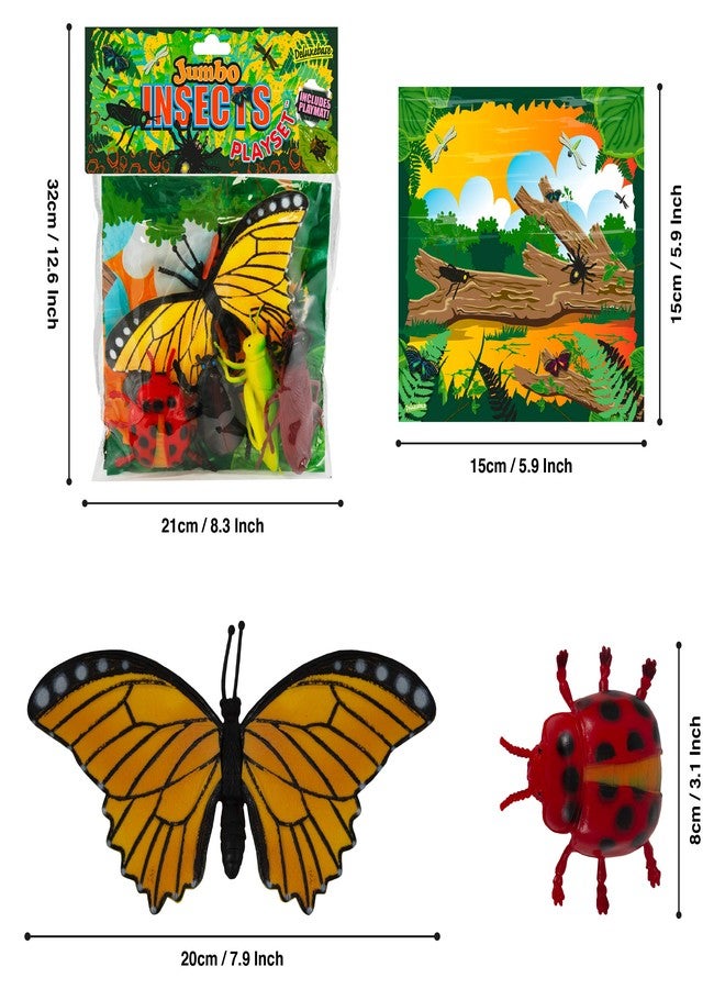 Deluxebase Jumbo Playset - Insects & Butterflies Figurines from 9-Piece Large Animal Figurine Toy Set Including Butterflies, Bees and Bugs. Great Kids Toys, Gifts and Party Favors. - Image 5