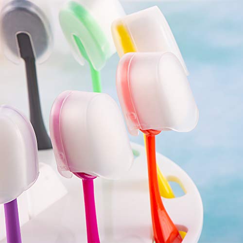 Yoseng 10 pcs Rainbow 4 Ink Blending Brushes for Card Making,Craft Broad Application Assortment Paper Crafter（with dust Cover and Rotating Brush Holder） - Image 3