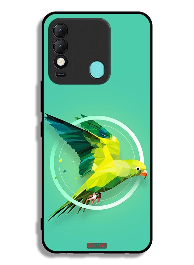 Tolwak Tecno Spark 8 Protective Case Cover Parrot Abstract Art - Image 2