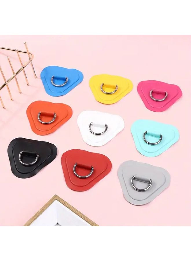 رقعة مثلثية من PVC الأزرق الثقيل مع حلقة D من الفولاذ المقاوم للصدأ مقاس 3.5 × 3.5 بوصة لإصلاح القوارب - Image 2