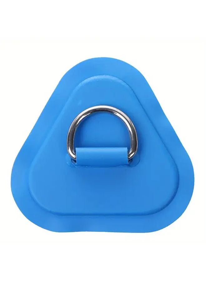رقعة مثلثية من PVC الأزرق الثقيل مع حلقة D من الفولاذ المقاوم للصدأ مقاس 3.5 × 3.5 بوصة لإصلاح القوارب - Image 1