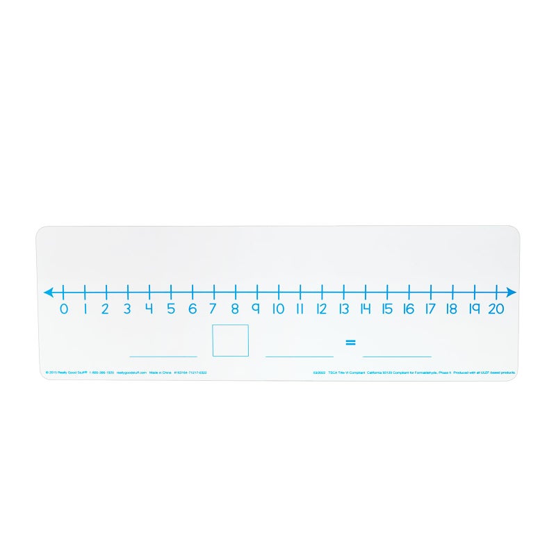 Really Good Stuff Number Line Dry Erase Boards â€“ Two-Sided Boards Feature 0-10 Number Line On One Side, 0-20 On The Other, Write and Wipe, 12â€x4â€ (Set of 6), Number Line for Students - Image 5