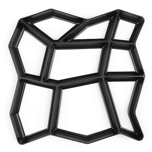 LOMESH LOMESH DIY Plastic Molded Paving Mold Pathmate Maker Mould Garden Stone DIY Pavement Concrete Mold Driveway Paving Brick Patio Mold Walk Maker Mould  - Image 1